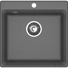 Кухонная мойка GRANFEST GRANFEST LEVEL LV-510 графит 1 чаша 450*385*200, монтаж: врезной, материал: мрамор, цвет графит (LEVEL LV-510 graphite)