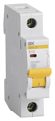 Выключатель автоматический IEK ВА47-29 MVA20-1-010-B 10A тип B 4.5kA 1П 230В 1мод белый (упак.:1шт)