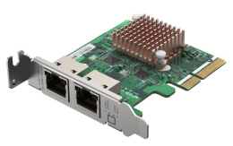 Сетевая карта QNAP QXG-2G2T-I225 2-port 2.5 GbE network expansion card, Controller I225-LM, PCIe Gen2 x2, 3 x Brackets included Full-height, Low-profile and Specialized for QNAP NAS