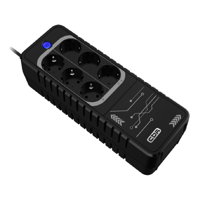 ИБП CBR LIGHT LGT-650 [650VA/360W 6 x EURO, 3 c фильтрацией + 3 с резервированием, Breaker]