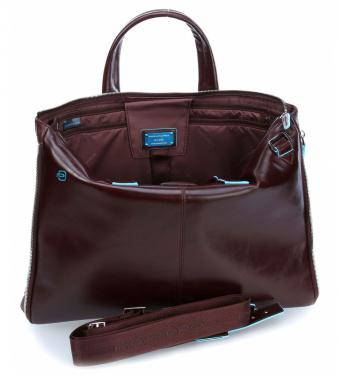 Деловая сумка Piquadro Blue Square CA4021B2/MO с отделением для ноутбука 15.6" коричневая натур.кожа