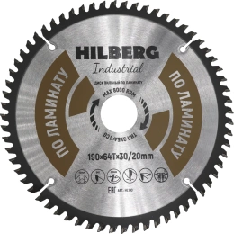 Диск пильный Hilberg Industrial Ламинат 190x30/20x64Т HL190