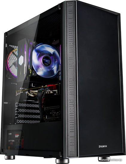 Корпус Zalman R2 Черный сталь-стекло-пластик, толщина металла 0.6мм, с боковым окном, 2xUSB2.0, 1xUSB3.0, Audio x 1, Mic x 1, LED button, без БП, ATX, отсеки