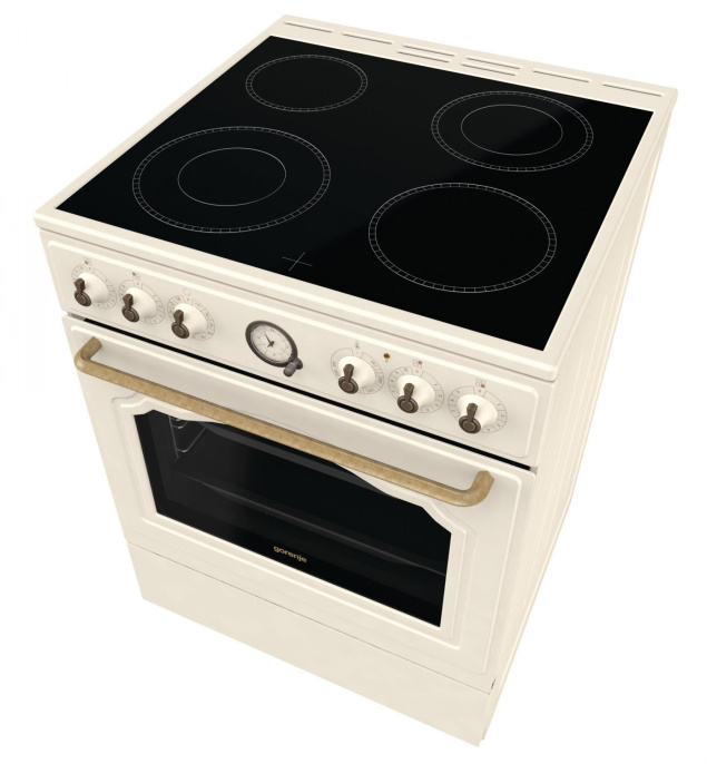 Электрическая плита Gorenje GECS6B70CLI, стеклокерамика, без крышки, бежевый