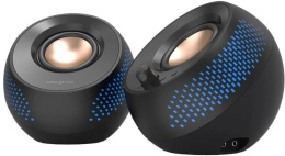 Колонки Bluetooth Creative Pebble X,  2.0,  черный [51mf1715aa000]