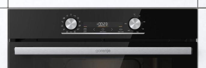 Духовой шкаф электрический Gorenje BOSX6737E09BG,  77л,  дверца с 2 стеклами,  черный