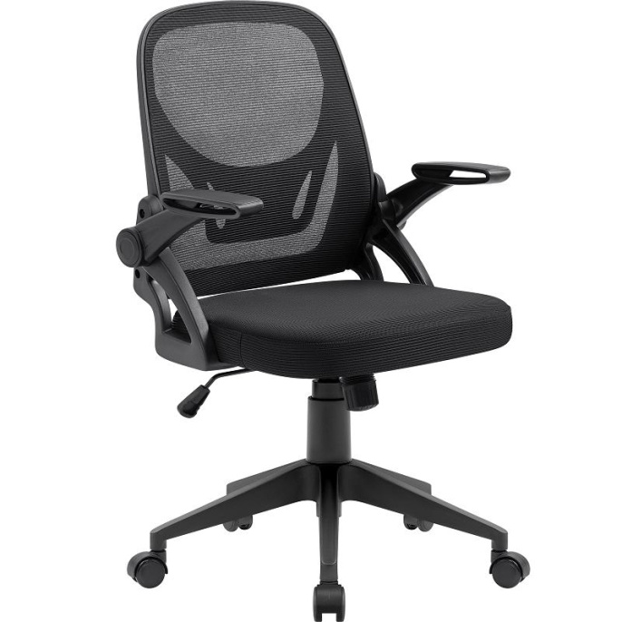 Defender Офисное кресло Office Черный,сетка,регулир.подлокот. (64317)