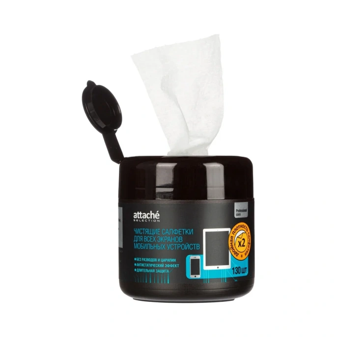 Чистящие салфетки Attache Selection повышенной плотности, 130 шт 1096628