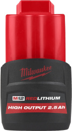 Аккумулятор M12 HB2.5 (12В; 2.5 А/ч; Li-ion) Milwaukee 4932480164