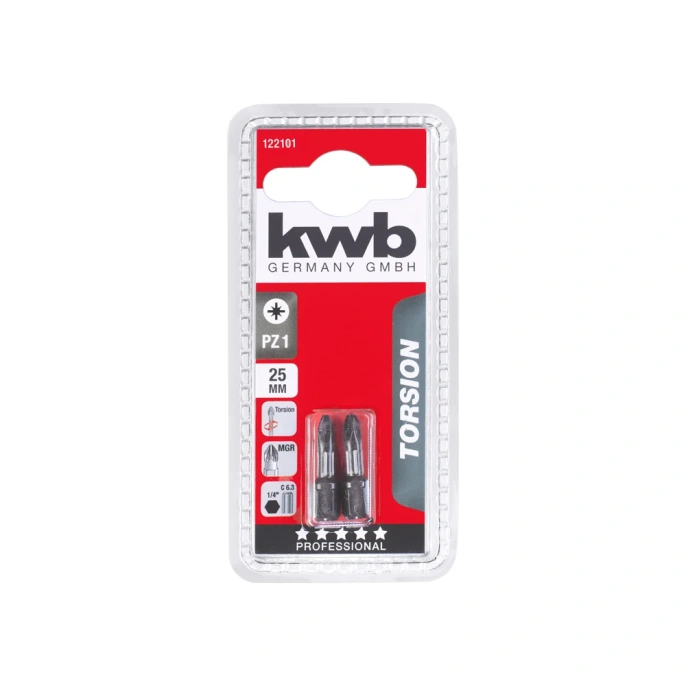 Бита PZ1 25 мм TORSION 2 шт. KWB 122101
