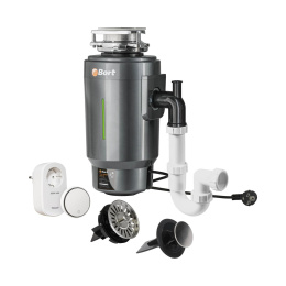 Bort Измельчитель пищевых отходов TITAN 8000 CONTROL {Мощность л.с. 1 ; 800 Вт; 6 кг/мин; 4200 об/мин; 1400 мл; Металл ; набор аксессуаров 8 шт} [93417913]