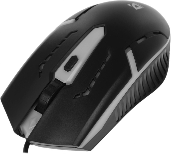 Мышь проводная DEFENDER Flash (Вспышка) MB-600L черный (USB, 1200dpi, 4but) (52600)