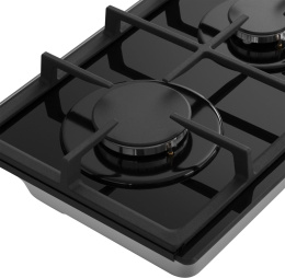 Газовая варочная панель MEFERI Glass Light MGH302,  2 конфорки,  закаленное стекло,  черный