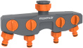 Разветвитель Maxpiler MHA-002 (на четыре линии для шланга диаметром : 1/2"-3/4", выходы на коннекторы, четыре крана, материал: ударопрочный пластик с антискользящим покрытием, с клапаном автостоп)