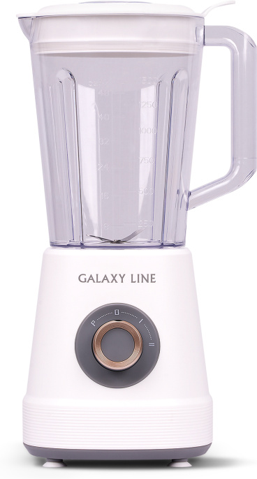 Блендер Galaxy Line GL2171 7020121710 стационарный, 1100 Вт, материал чаши: пластик, объем чаши: 1.5 л, 2 скорости, импульсный режим, колка льда, управление: поворотный механизм, защита от перегрева, насадка-кофемолка, цвет: белый