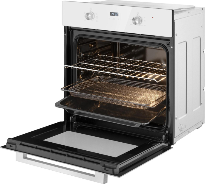 Духовой шкаф электрический WEISSGAUFF EOM 362 PDW, 67л, дверца с 2 стеклами, белый