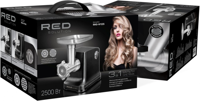 Мясорубка Red Solution RMG-M1225 2500Вт черный