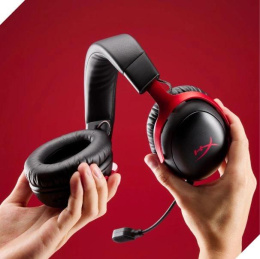 Наушники с микрофоном HyperX Cloud III S Wireless черный/красный 0.5м мониторные BT оголовье (A59Z0AA)