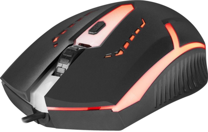 Мышь проводная DEFENDER Flash (Вспышка) MB-600L черный (USB, 1200dpi, 4but) (52600)
