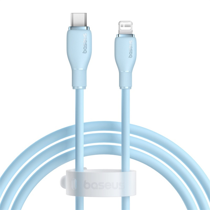 Кабель Baseus P10355701311-00 Pudding Series Fast Charging Cable Type-C to iP 20W 1.2m Galaxy Blue передача данных, питание устройств, скорость передачи: 480Mbps, материал: TPE