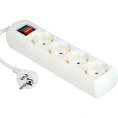 Бытовой удлинитель с выключателем truEnergy 4 розетки кабель ПВС 3x1 мм2 3м 15105