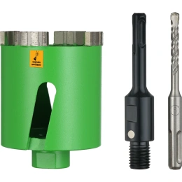 Коронка алмазная по бетону турбо LASER SDS+ 72 мм, с магнитным хвостовиком Kronger KST20072