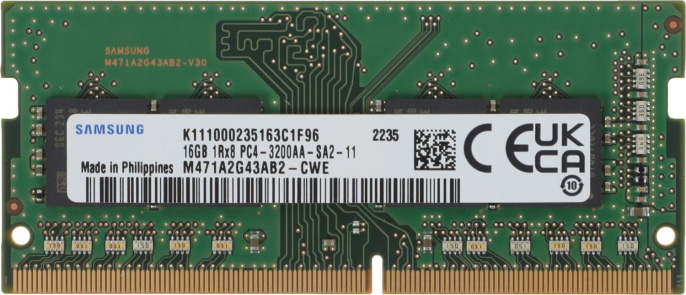 Память DDR4 16GB 3200MHz Samsung M471A2G43AB2-CWE OEM PC4-25600 CL22 SO-DIMM 260-pin 1.2В original dual rank OEM
