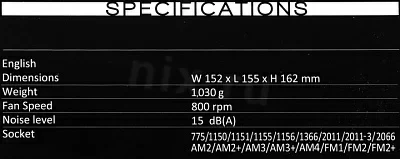 Вентилятор Thermalright Macho X2 Cooler (3пин 775/1155/1366/2011/AM4-FM1 15дБ 800 об/мин Cu+Al+тепл.тр)