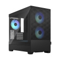 Корпус Case Fractal Design Pop Mini Air RGB TG Clear Tint, Mini-Tower, 3x120mm RGB, 2xUSB-A 3.2 mATX, mITX Black FD-C-POR1M-06