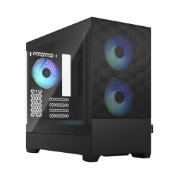 Корпус Case Fractal Design Pop Mini Air RGB TG Clear Tint, Mini-Tower, 3x120mm RGB, 2xUSB-A 3.2 mATX, mITX Black FD-C-POR1M-06