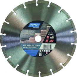 Алмазный диск 230x22.2 мм Бетон NORTON 70184603368