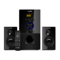Акустика Sven MS-2050 Черный SV-013233 2 x 12.5 + 30 Вт, 45-20000 Гц, пульт ДУ, USB+SD ридер, FM-радио + часы, LED-дисплей, Bluetooth, сателлиты: 104x180x92, сабвуфер: 165x325x282 мм