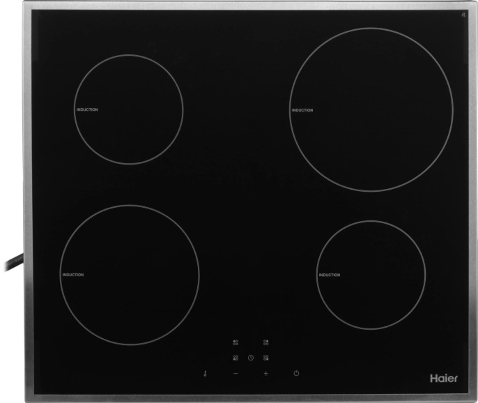 Индукционная варочная поверхность Haier HHX-Y64NFB черный/нержавеющая сталь (TD0025591RU)