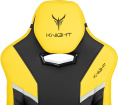 Кресло игровое Knight Thunder 5X черный/желтый экокожа с подголов. крестов. металл