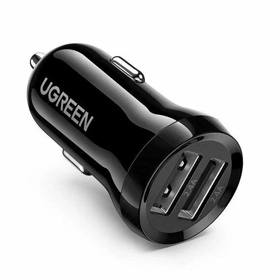 Автомобильное зарядное устройство UGREEN ED018 50875 Dual USB-A 24W Car Charger - Black 50875_