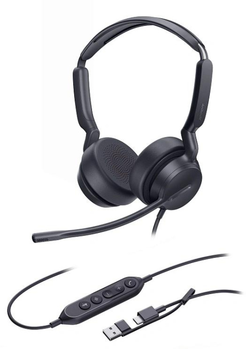 Наушники с микрофоном Yealink UH42 SE черный накладные USB оголовье