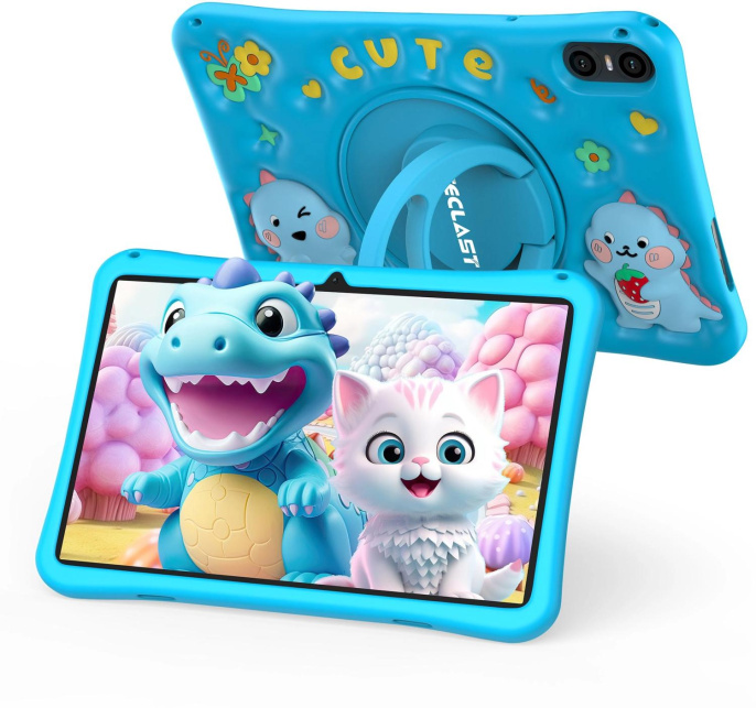 Планшет Teclast P30T Kids A523 1.8 8C RAM4Gb ROM64Gb 10.1" IPS 1280x800 Android 14 синий 5Mpix 2Mpix BT WiFi microSD 256Gb 6000mAh 10hr