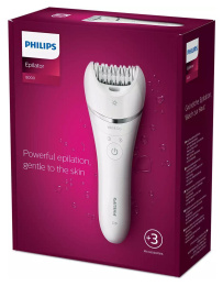 Philips эпилятор Series 8000 BRE700/00 Цвет: белый (вилка РФ)
