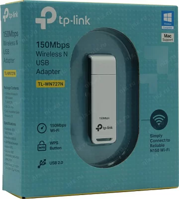 Сетевой адаптер TP-LINK TL-WN727N Wireless N USB Adapter (802.11b/g/n, 150Mbps)