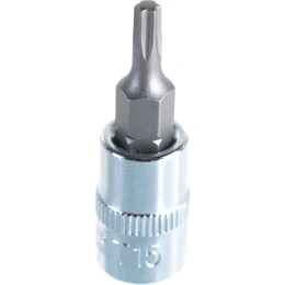 Насадка торцевая 1/4"DR с вставкой-битой T15 Ombra 114315