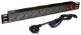 Блок распределения питания Lanmaster TWT-PDU19-10A8P-1.8 гор.размещ. 8xSchuko базовые 10A Schuko 1.8м