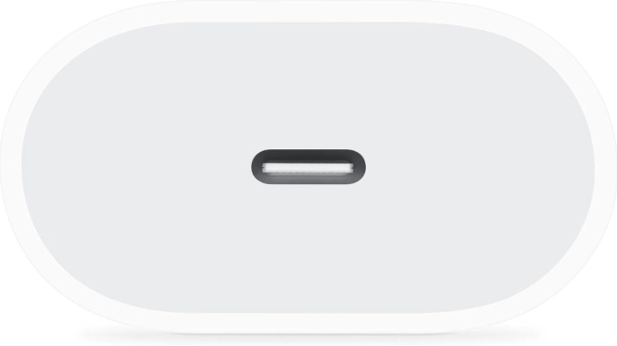 Сетевое зарядное устройство Apple A2347,  USB-C, 20Вт, 2.2A, белый [muvv3zm/a]