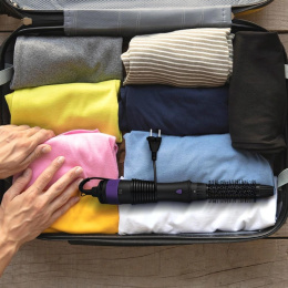 Фен-щетка KitFort КТ-3236-1, 1000Вт, фиолетовый и черный