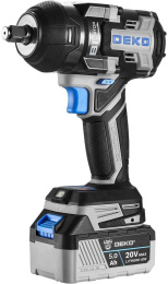 Гайковерт Deko ZKIS20 Pro Max аккум. патрон:квад.1/2" кейс в комплекте 083-1089