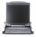 KVM консоль ATEN 17" 1-Local/Remote Share Access 16-Port PS/2-USB VGA Single Rail LCD KVM over IP switch CL5716IM-ATA-RG