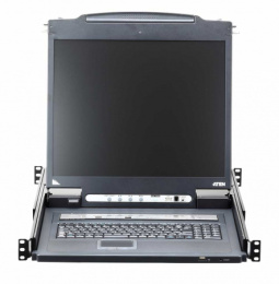 KVM консоль ATEN 17" 1-Local/Remote Share Access 16-Port PS/2-USB VGA Single Rail LCD KVM over IP switch CL5716IM-ATA-RG