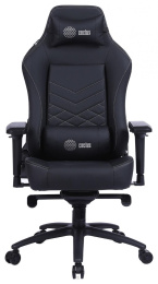 Кресло игровое Cactus CS-CHR-0112BL, экокожа, до 120кг, регулируемые 4D подлокотники,  черный