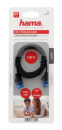 Патч-корд HAMA Slim-Flexible UTP, кат.6, 1.5м, 4 пары, многожильный, черный