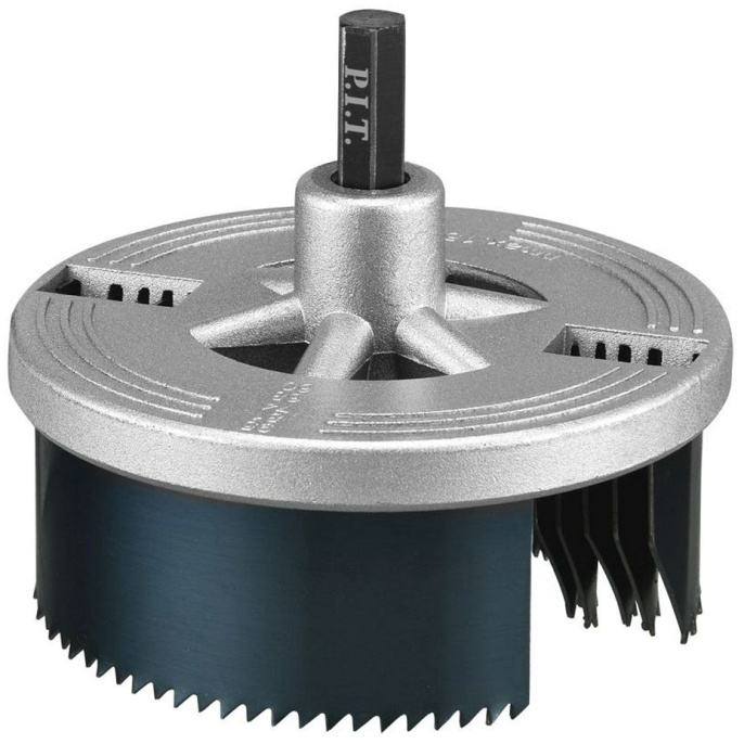 Коронка P.I.T. AWOD07-007B наборная, по дереву, 7 полотен, 26-63мм, глубина 42мм, адаптер