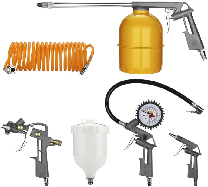 Набор пневмоинструментов DEKO DKSG05,  5 предметов [018-0909]